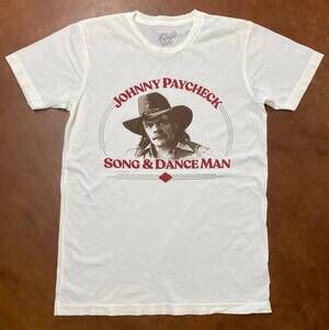 NEW MIDNIGHT RIDER unisex johnny paycheck song & dance man tee in cream